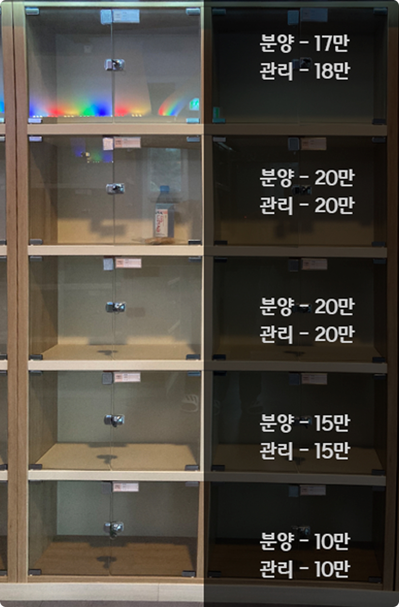 리멤버봉안실 가격안내 (양문형)