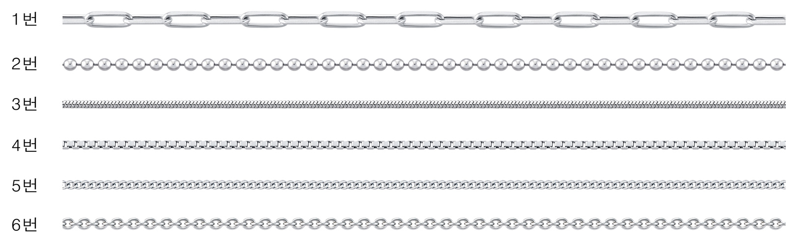 목걸이 사이즈 안내 이미지
